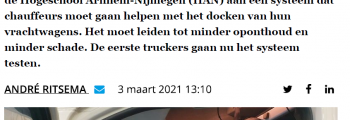 VISTA in the news: Article Nieuwsblad Transport